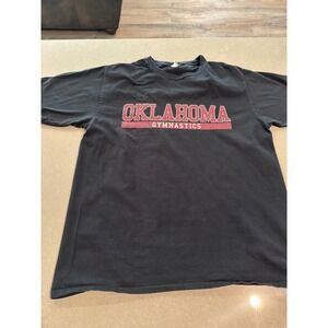 Oklahoma Gymnastics T-Shirt Black Graphic Tee Mens College‎ Sports